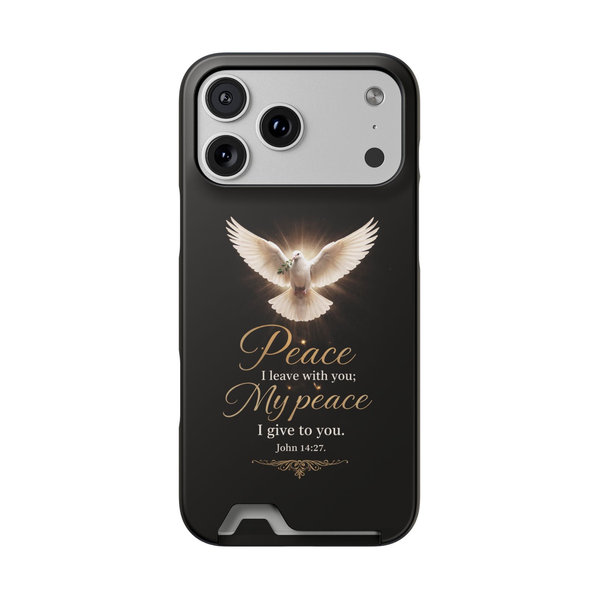 John 14:27 Phone Case With Card Holder