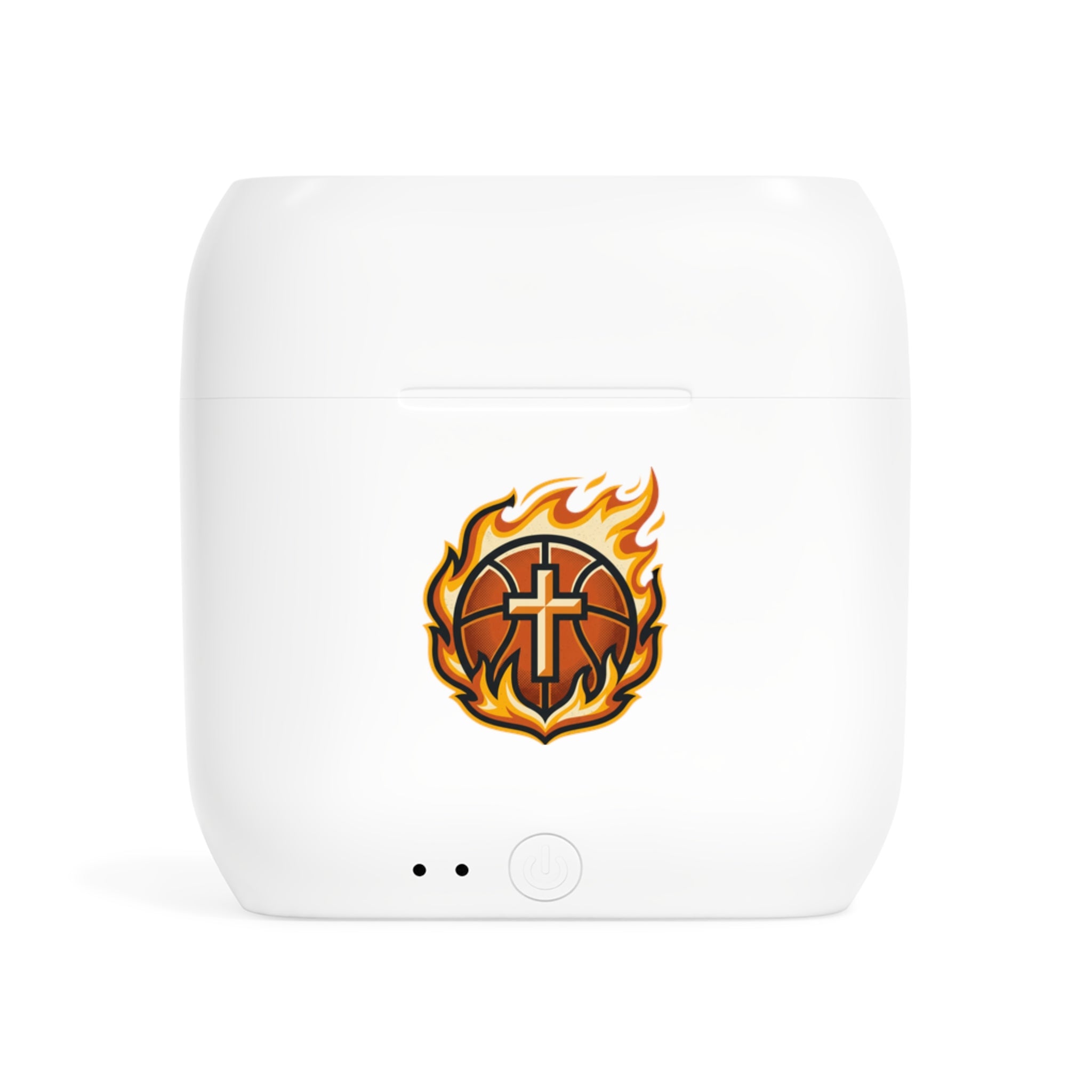 Basketball with cross and earbuds Essos Wireless Earbuds