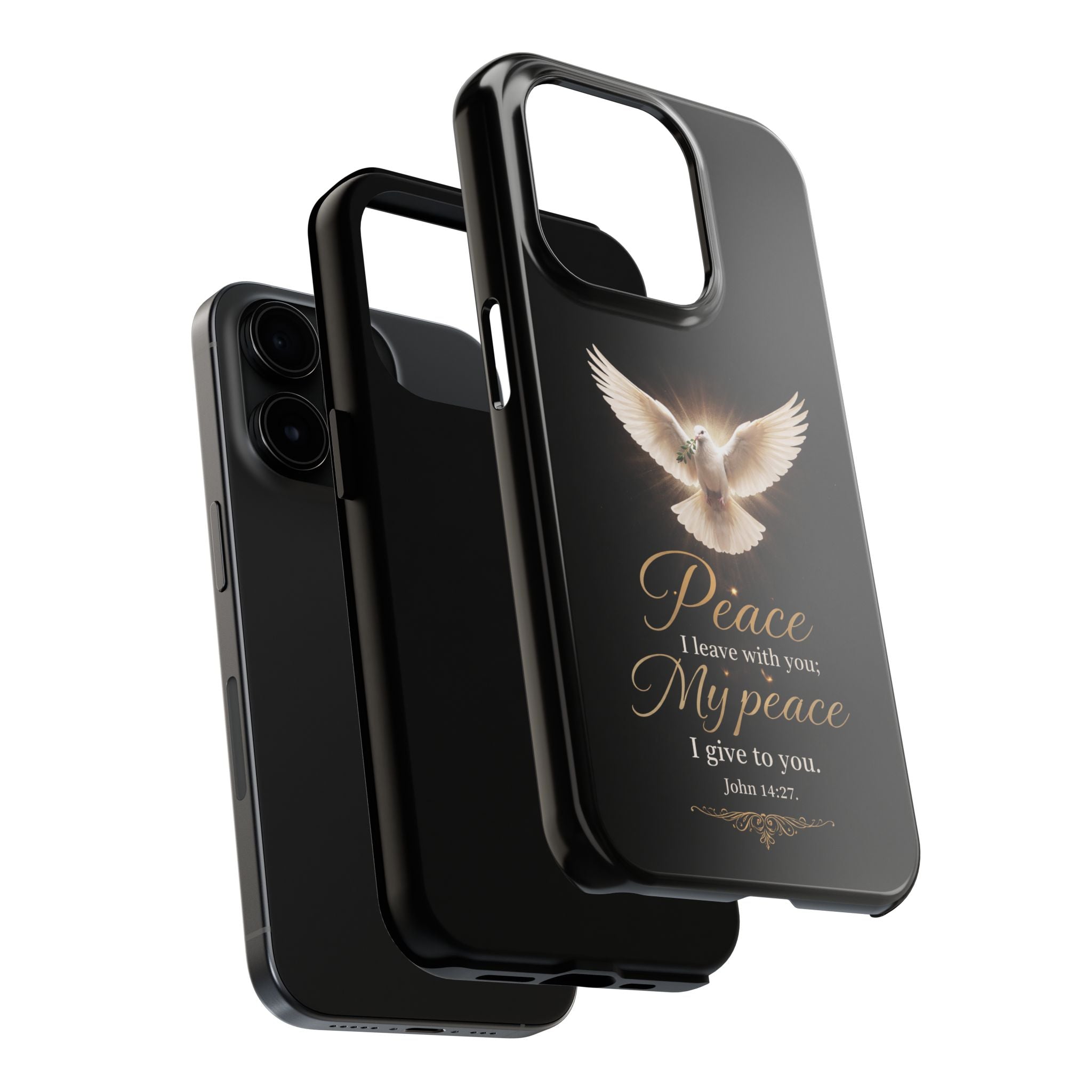 Dove with John 14:27 Tough Phone Cases