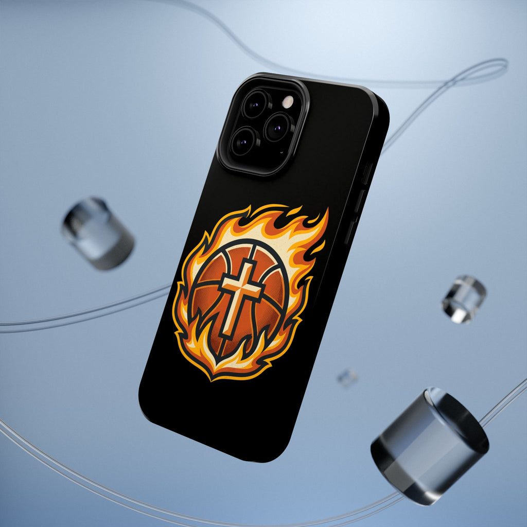 Basketball with cross and fire Impact-Resistant Cases