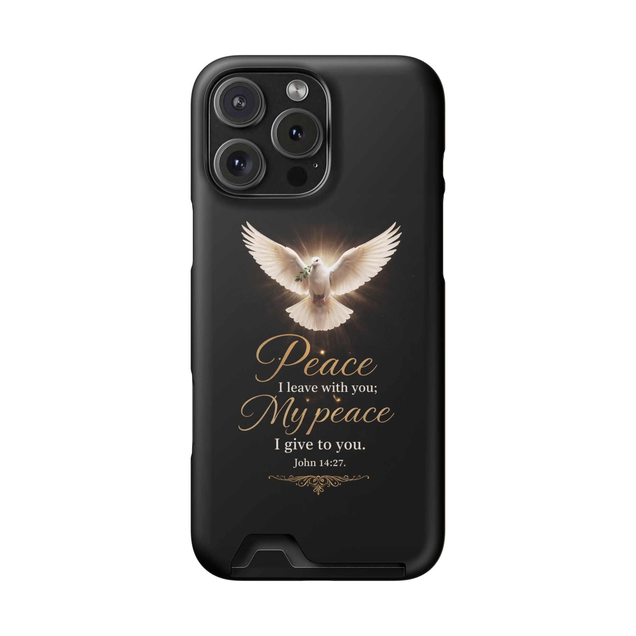 John 14:27 Phone Case With Card Holder