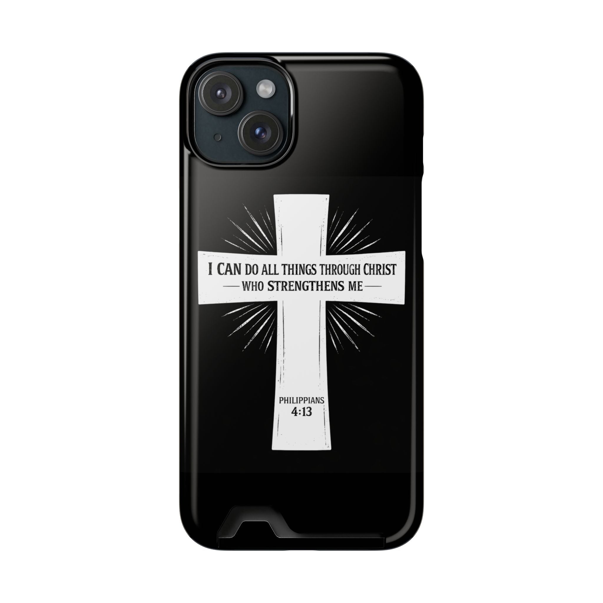 Philippians 4:13 Phone Case (Card Holder)