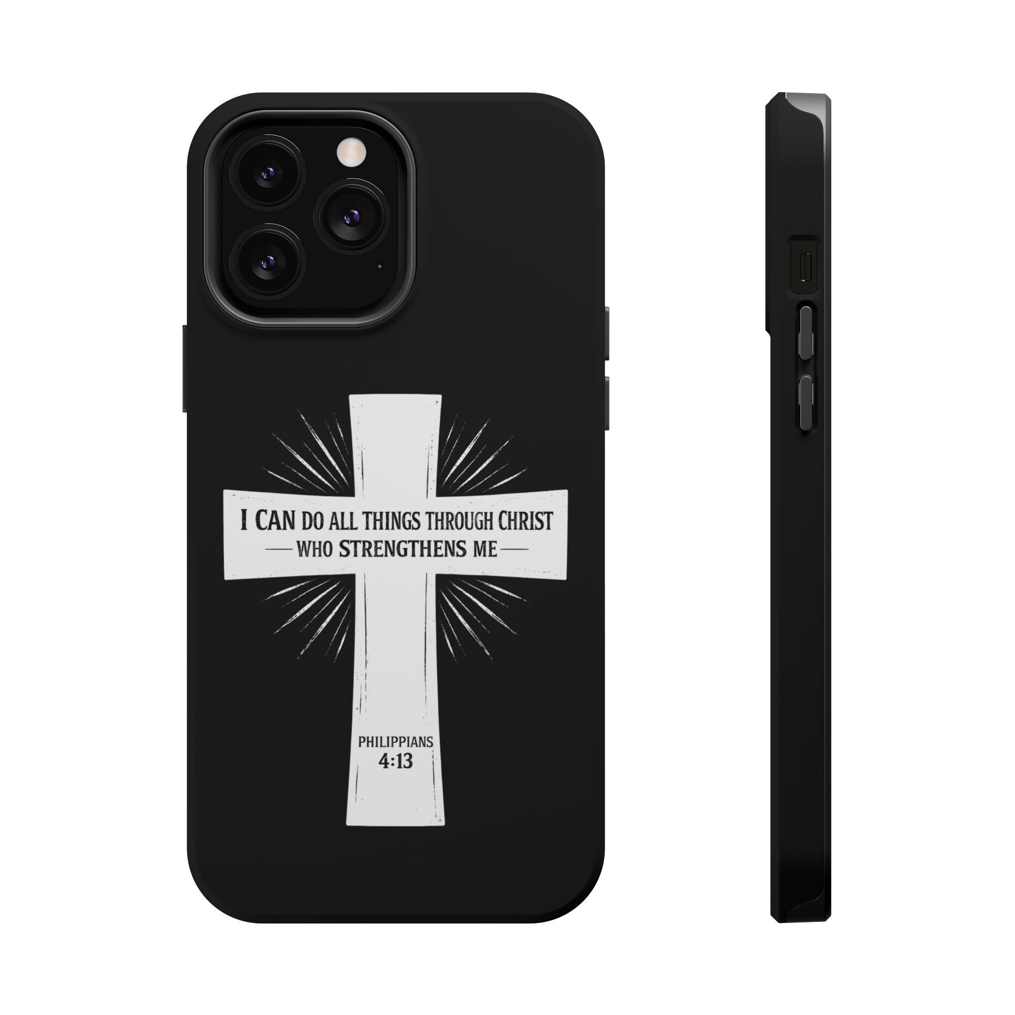 Philippians 4:13 Magnetic Impact-Resistant Cases