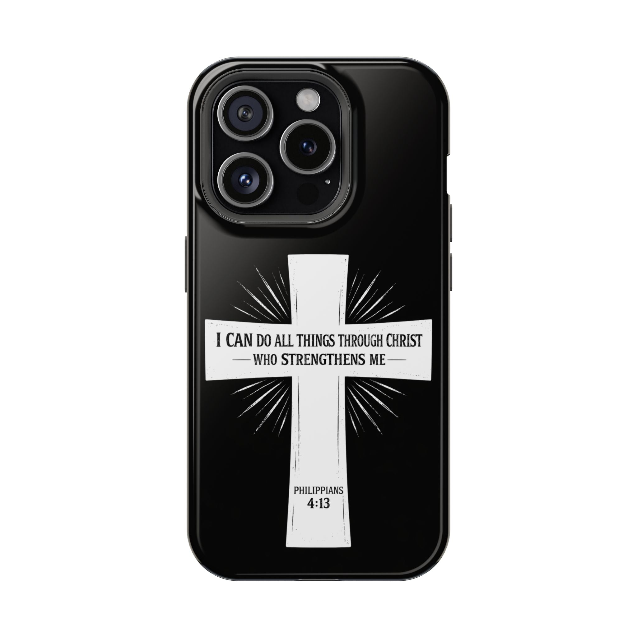 Philippians 4:13 Magnetic Impact-Resistant Cases