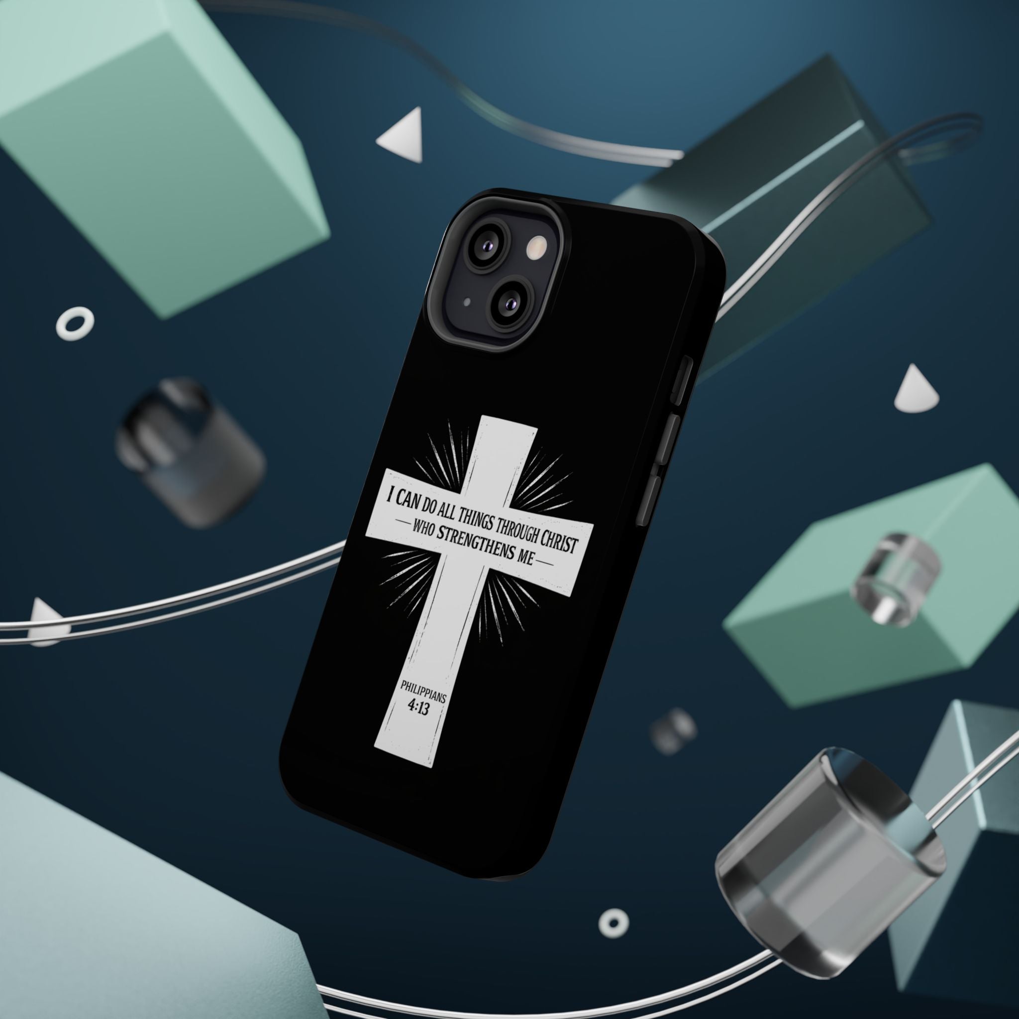 Philippians 4:13 Magnetic Impact-Resistant Cases