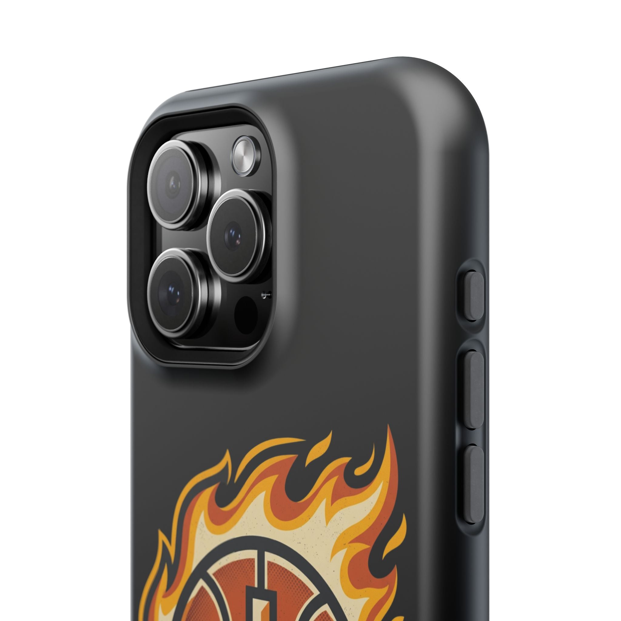 Basketball with cross and fire Impact-Resistant Cases