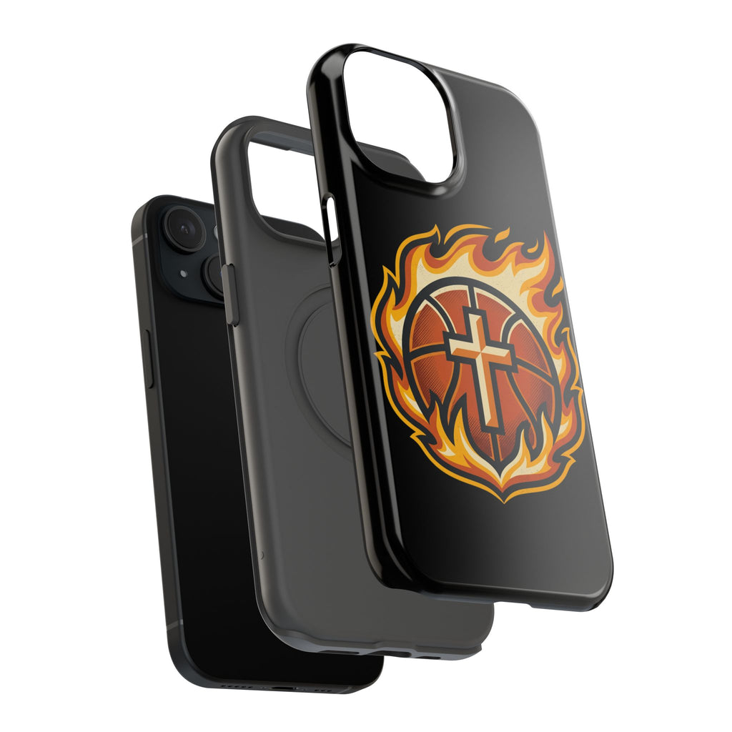 Basketball with cross and fire Impact-Resistant Cases
