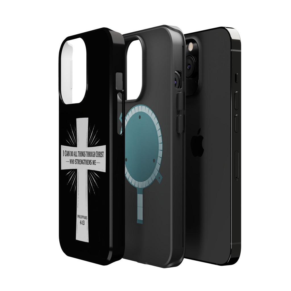 Philippians 4:13 Magnetic Impact-Resistant Cases