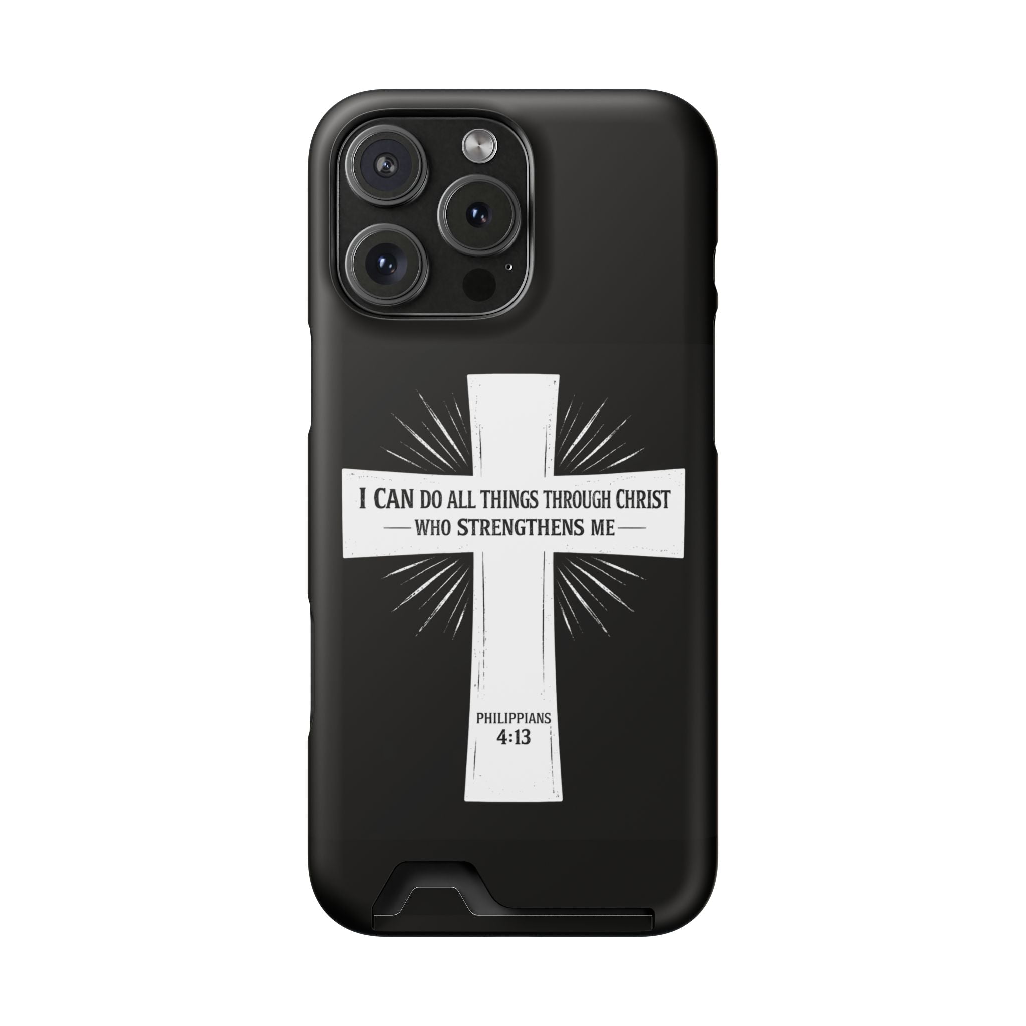 Philippians 4:13 Phone Case (Card Holder)