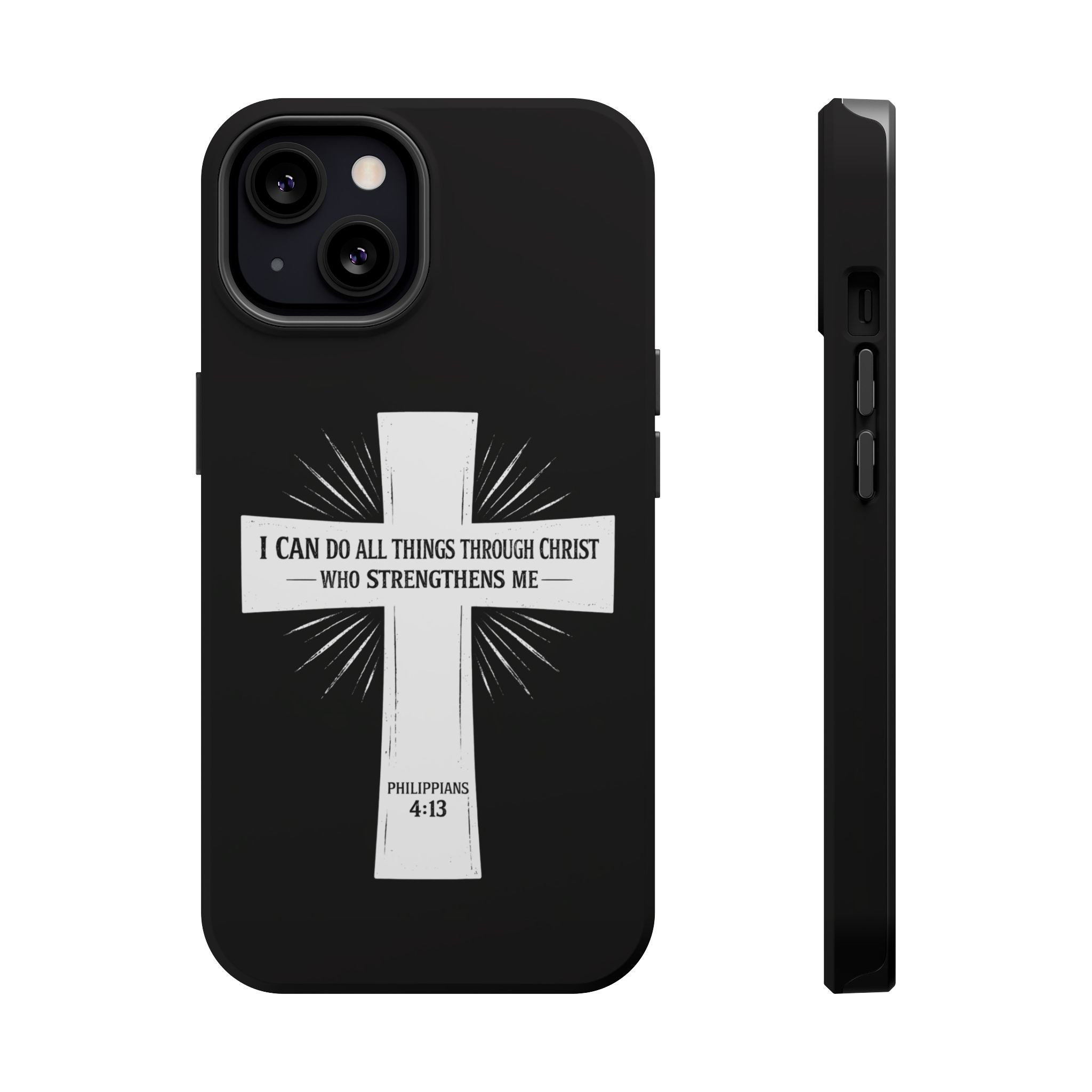 Philippians 4:13 Magnetic Impact-Resistant Cases