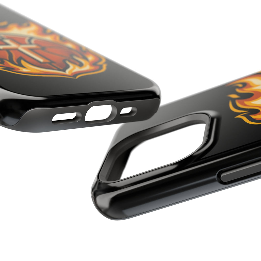 Basketball with cross and fire Impact-Resistant Cases