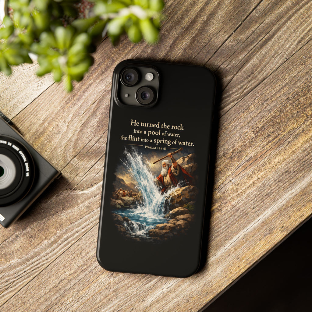 Psalms 114:8 Slim Phone Cases