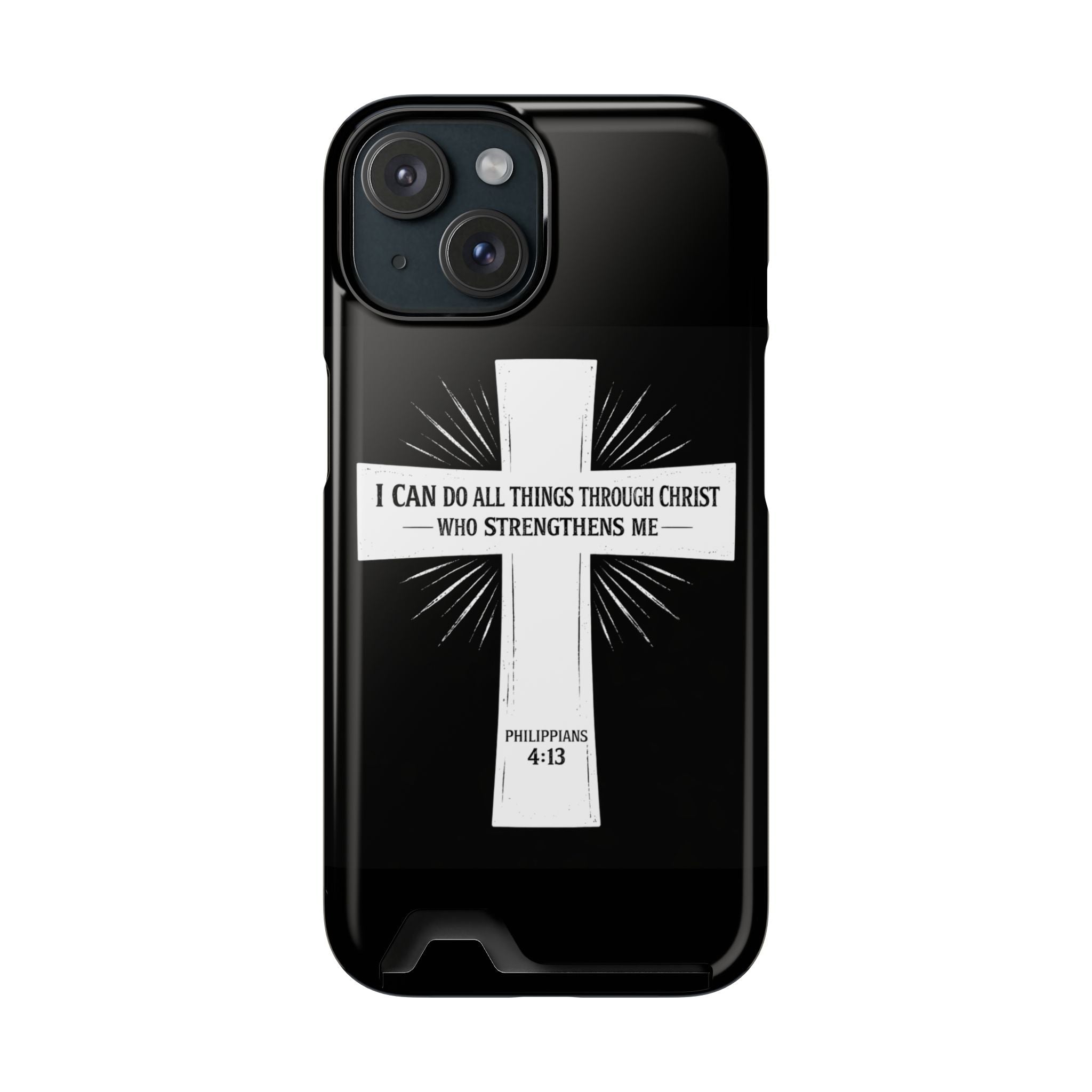 Philippians 4:13 Phone Case (Card Holder)