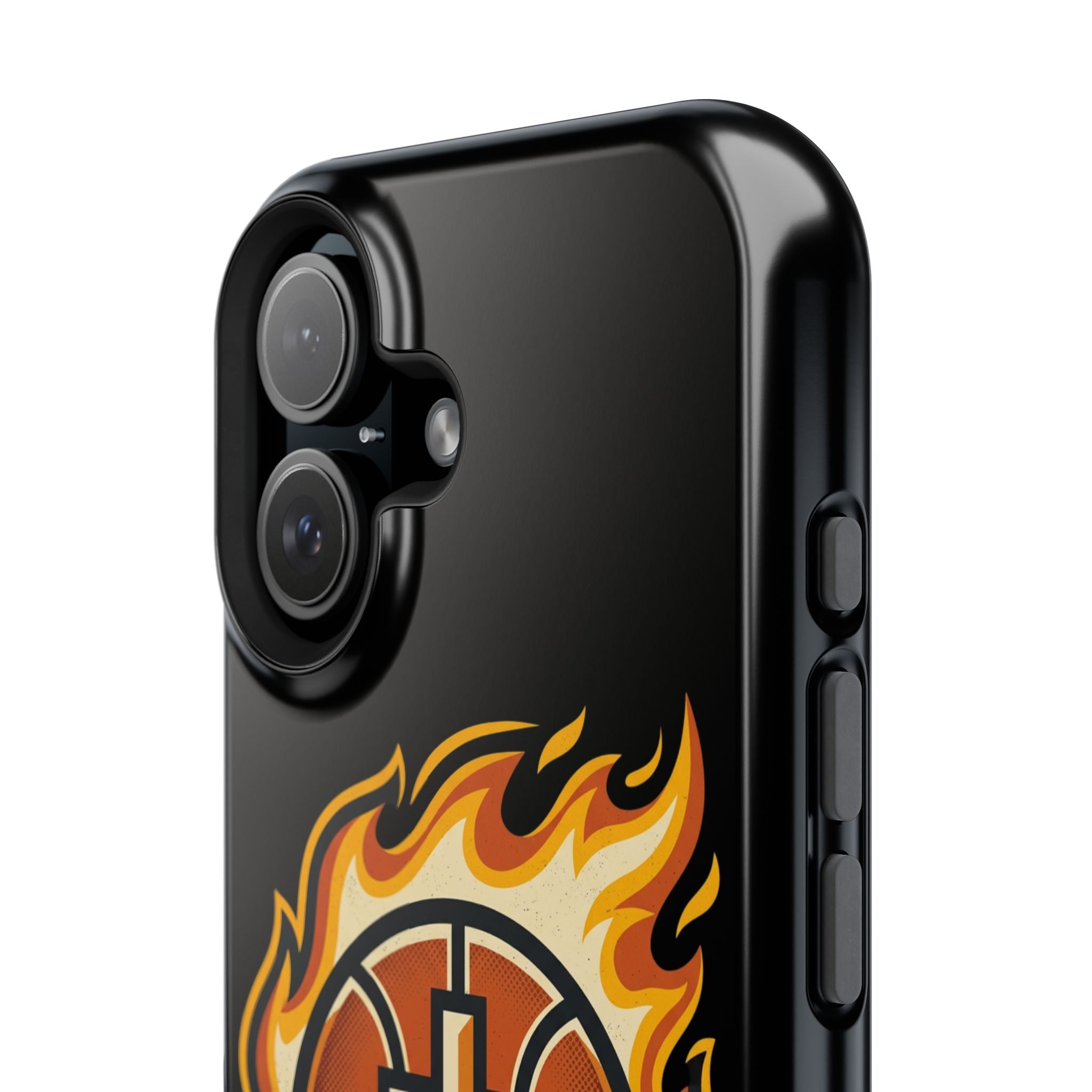 Basketball with cross and fire Impact-Resistant Cases