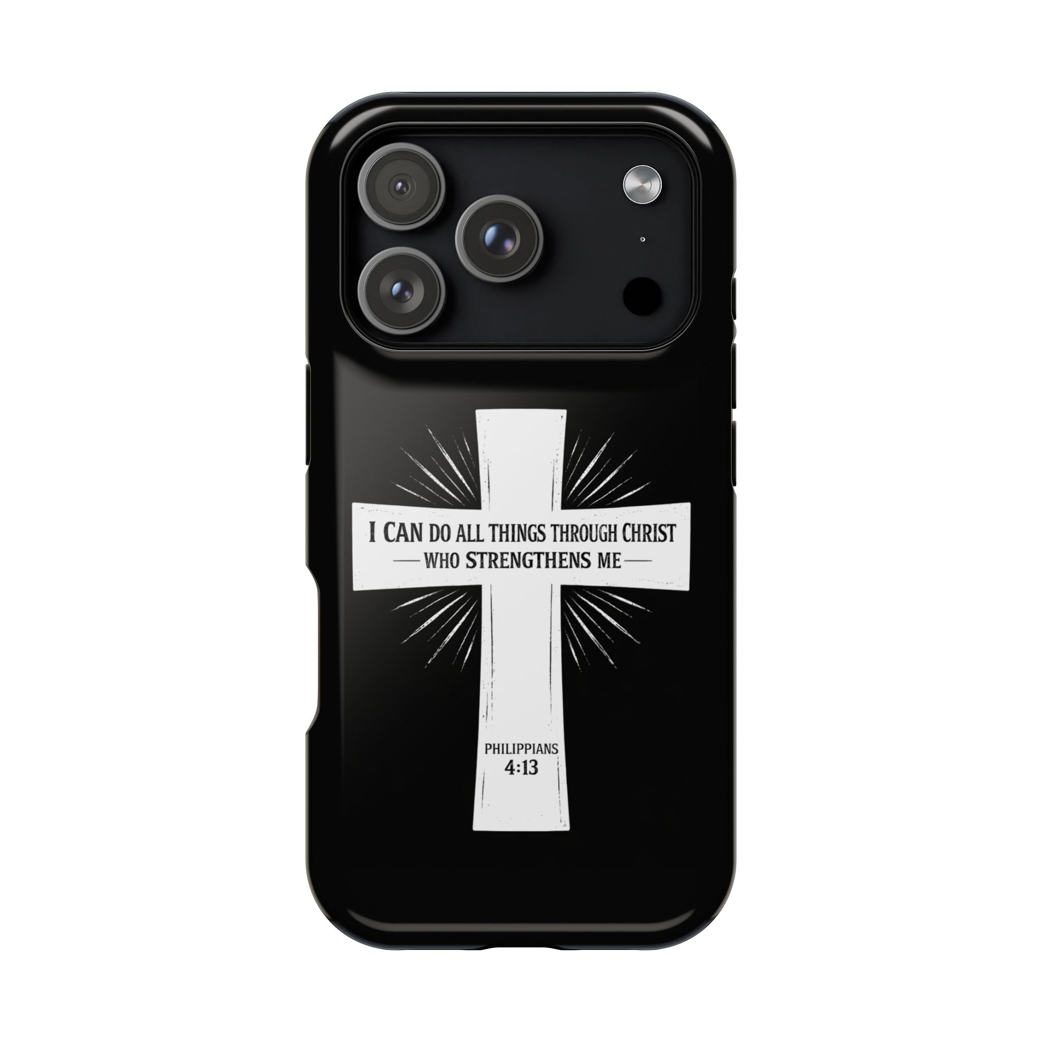 Philippians 4:13 Magnetic Impact-Resistant Cases