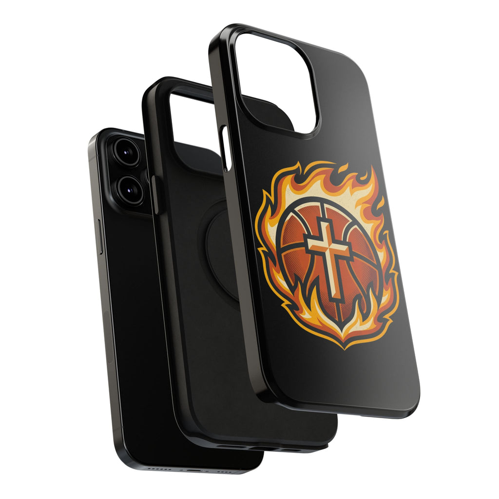 Basketball with cross and fire Impact-Resistant Cases