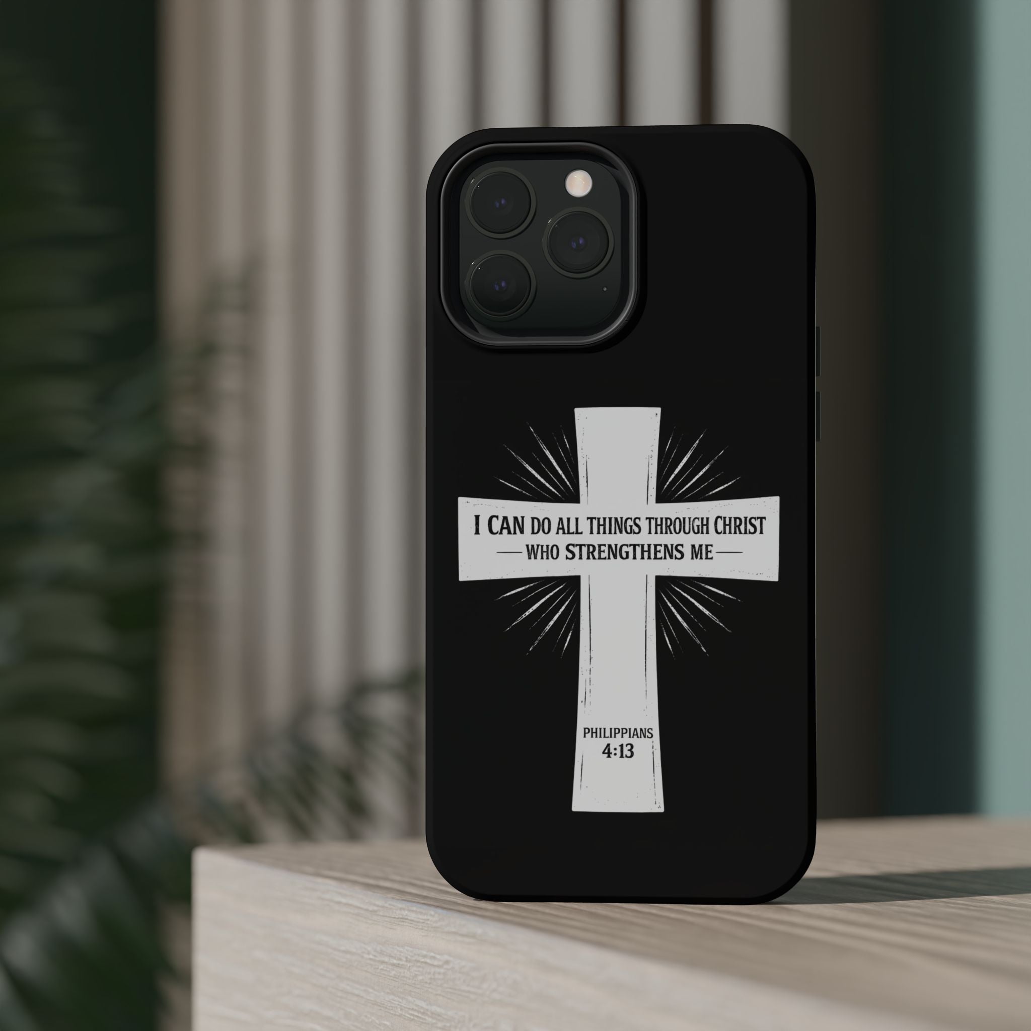 Philippians 4:13 Magnetic Impact-Resistant Cases