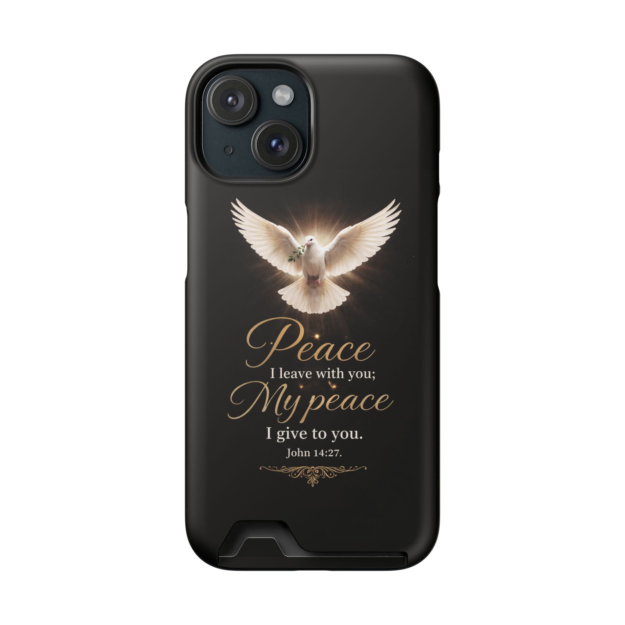 John 14:27 Phone Case With Card Holder