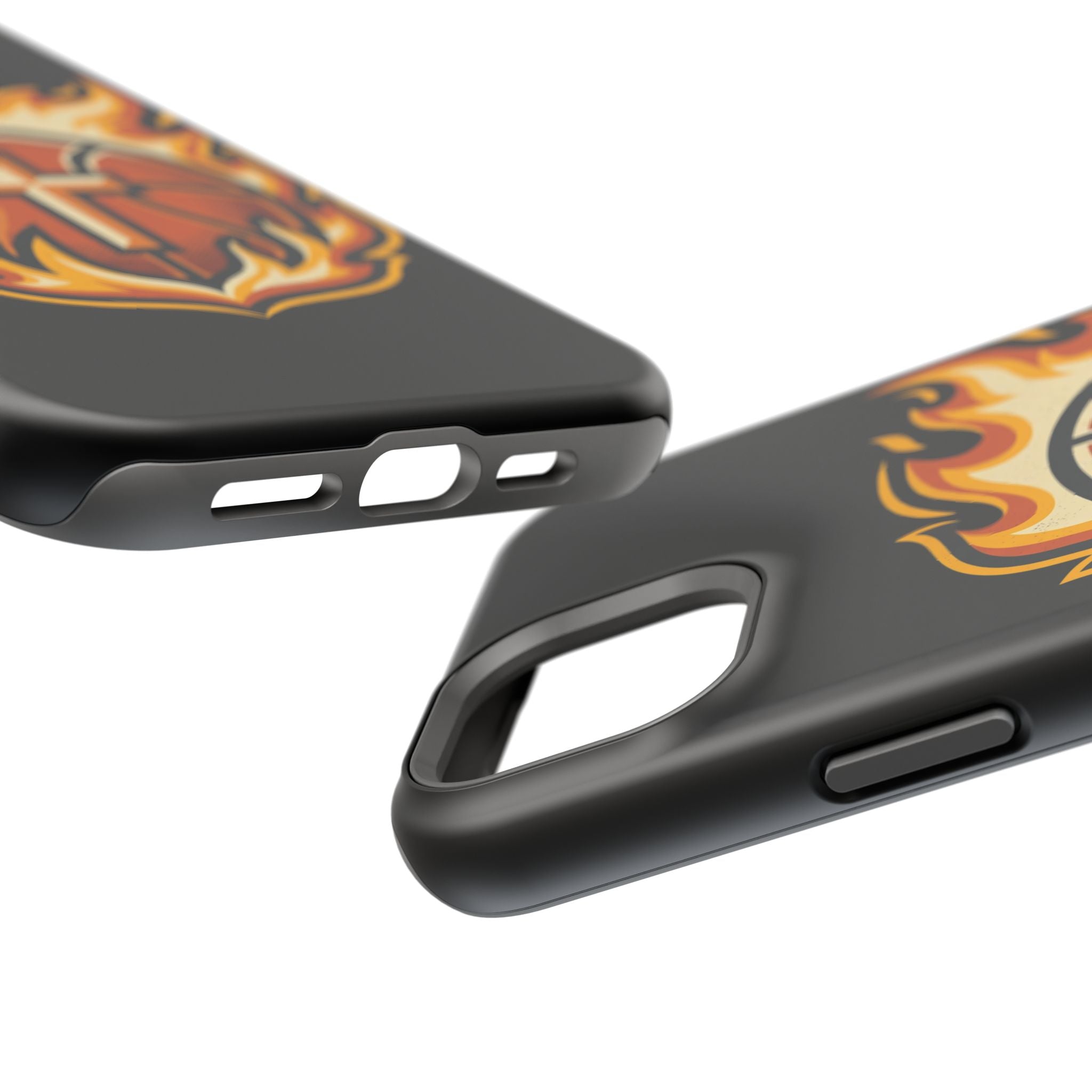 Basketball with cross and fire Impact-Resistant Cases