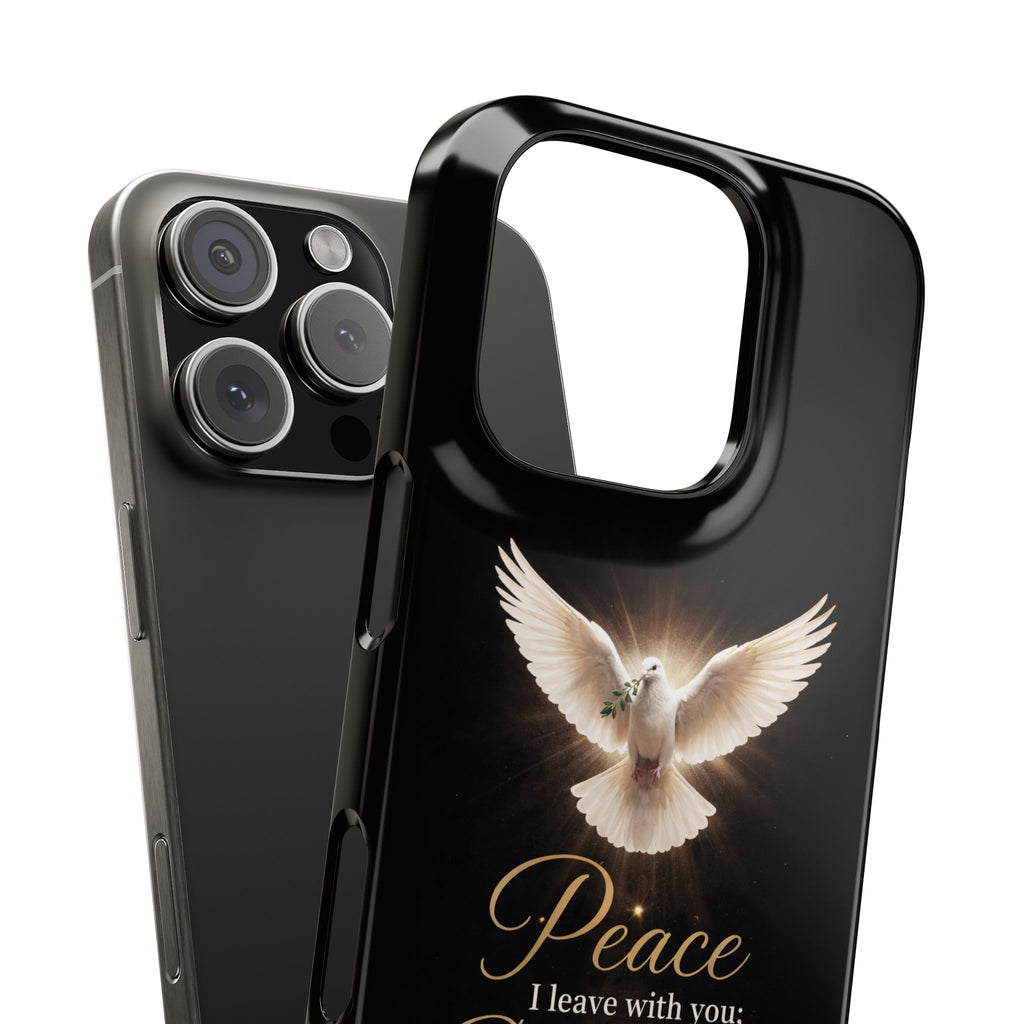 Dove with John 14:27 with Snap Cases