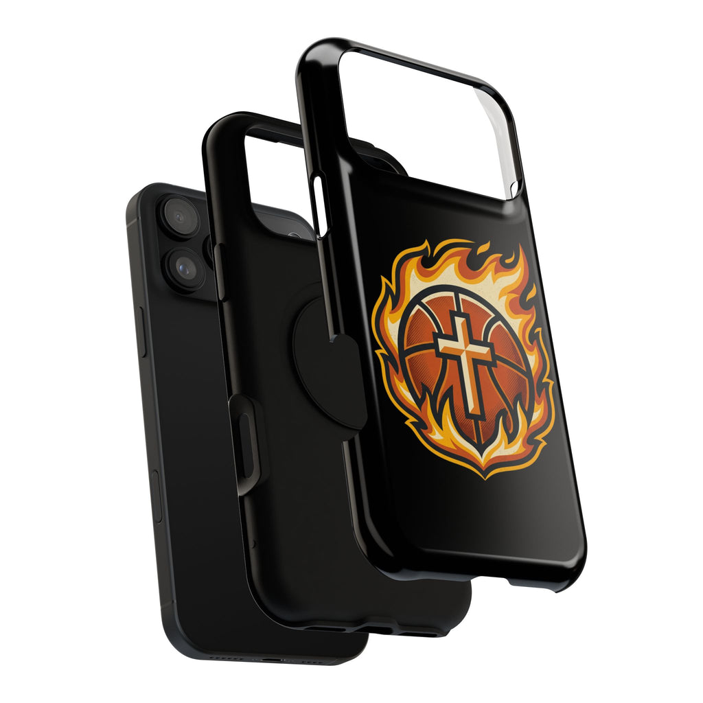 Basketball with cross and fire Impact-Resistant Cases