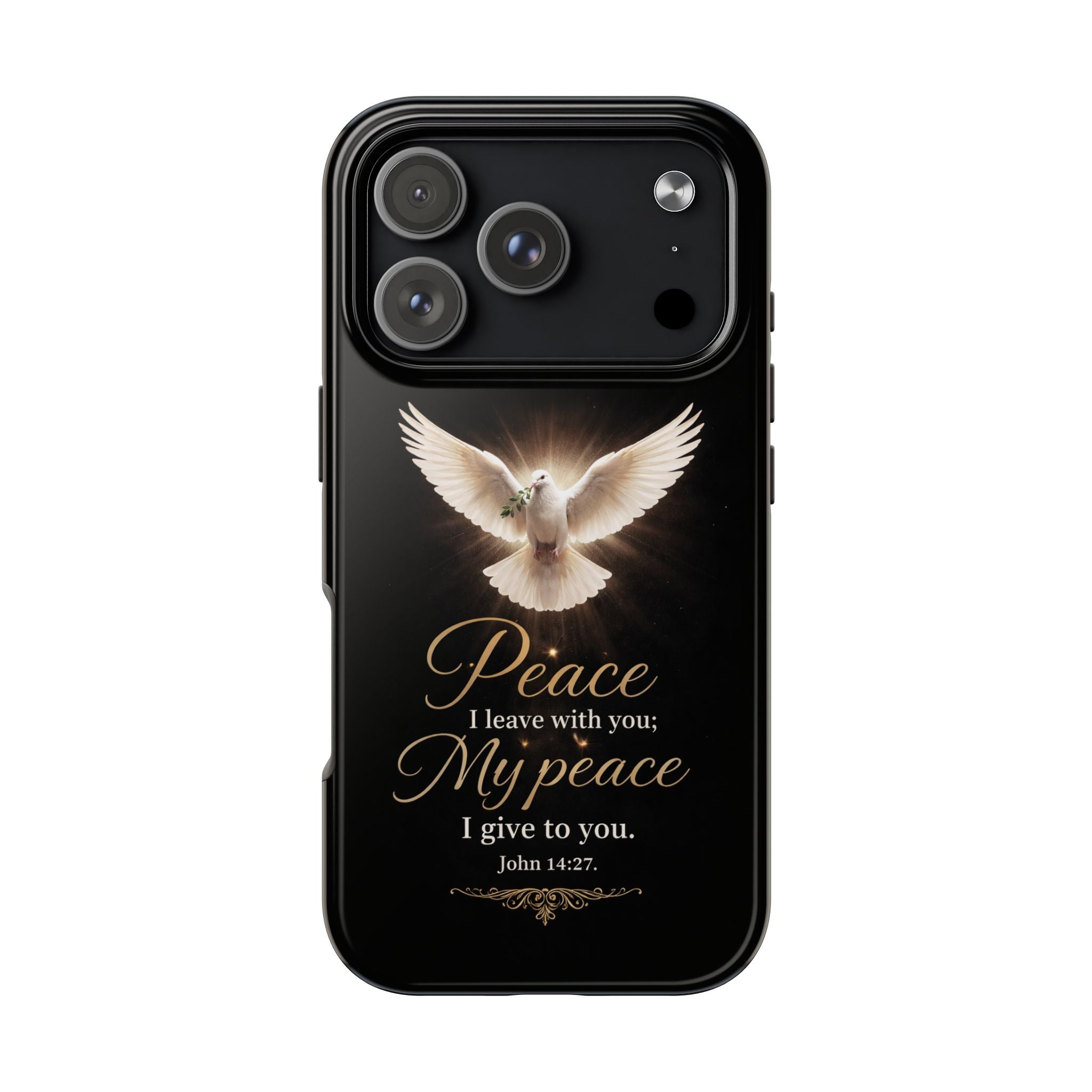 Dove with John 14:27 Tough Phone Cases
