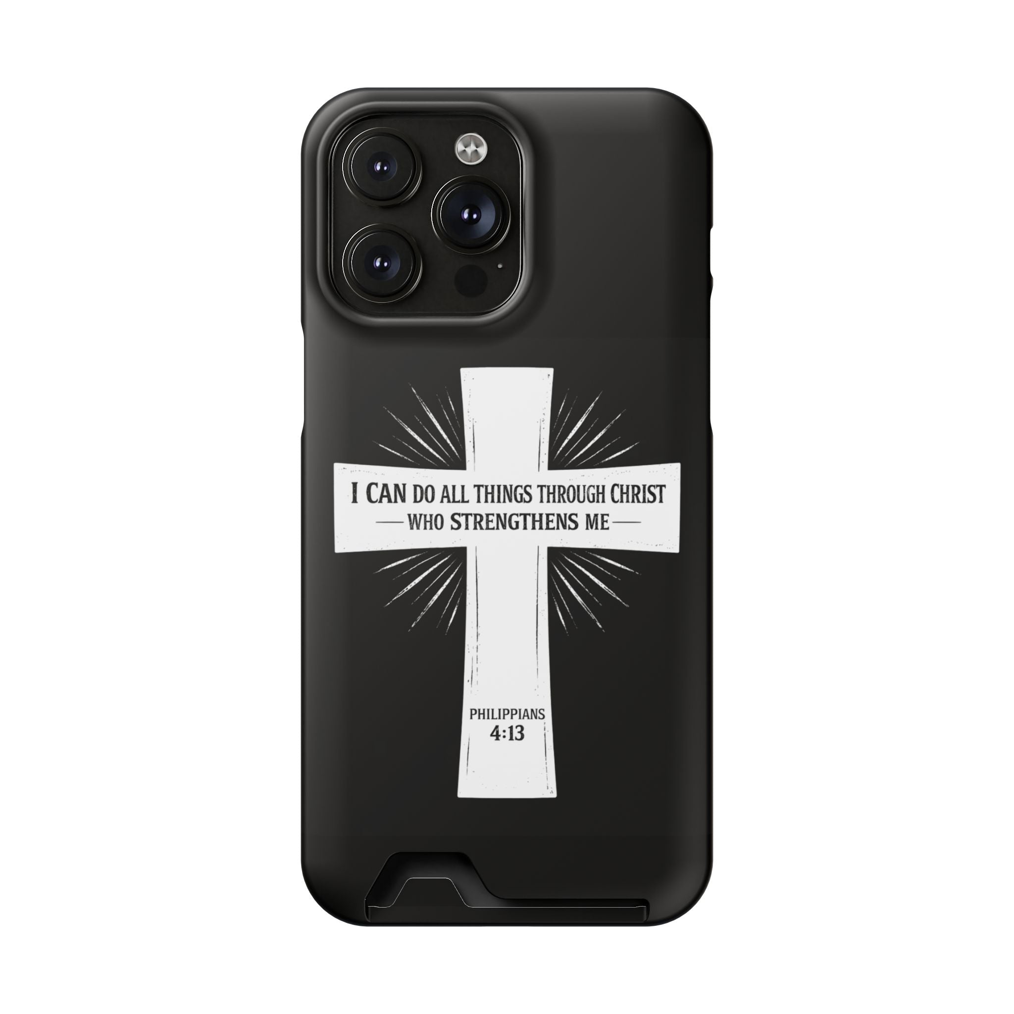 Philippians 4:13 Phone Case (Card Holder)