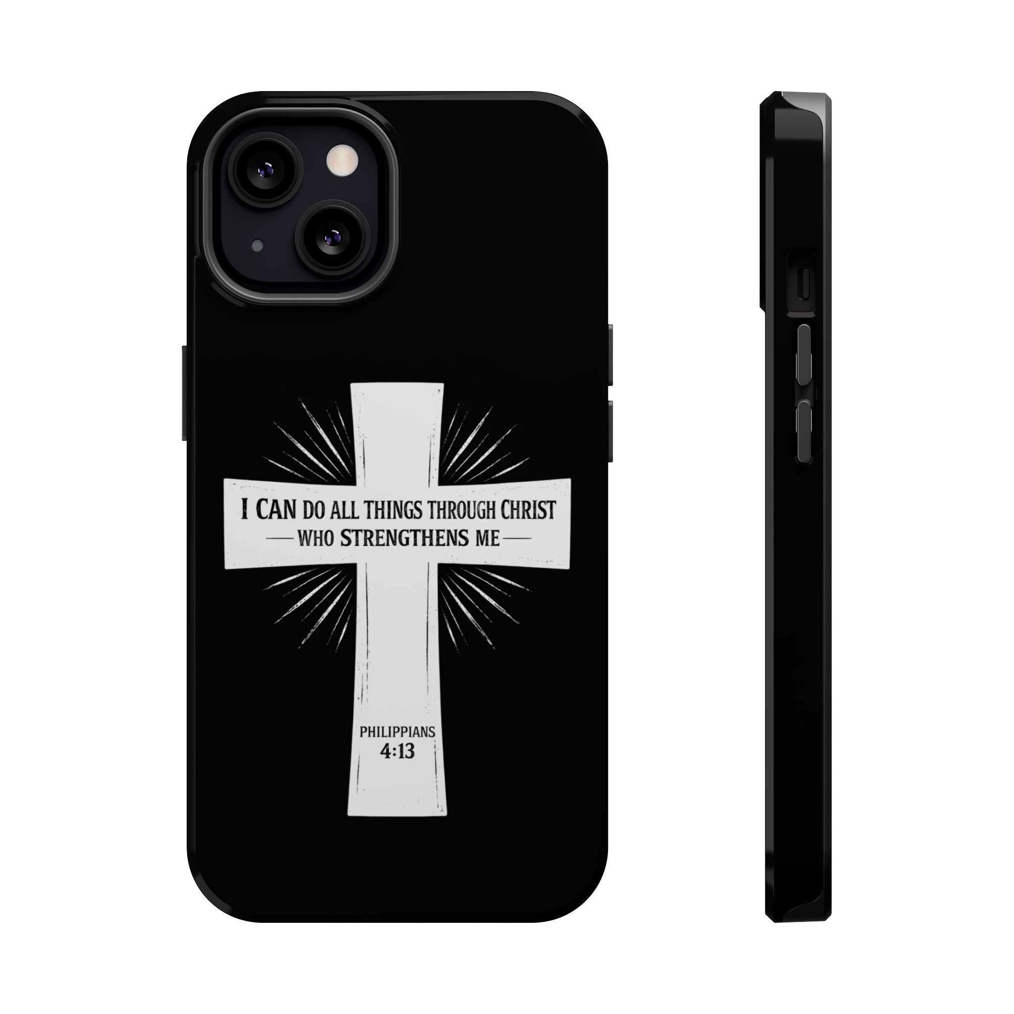 Philippians 4:13 Magnetic Impact-Resistant Cases
