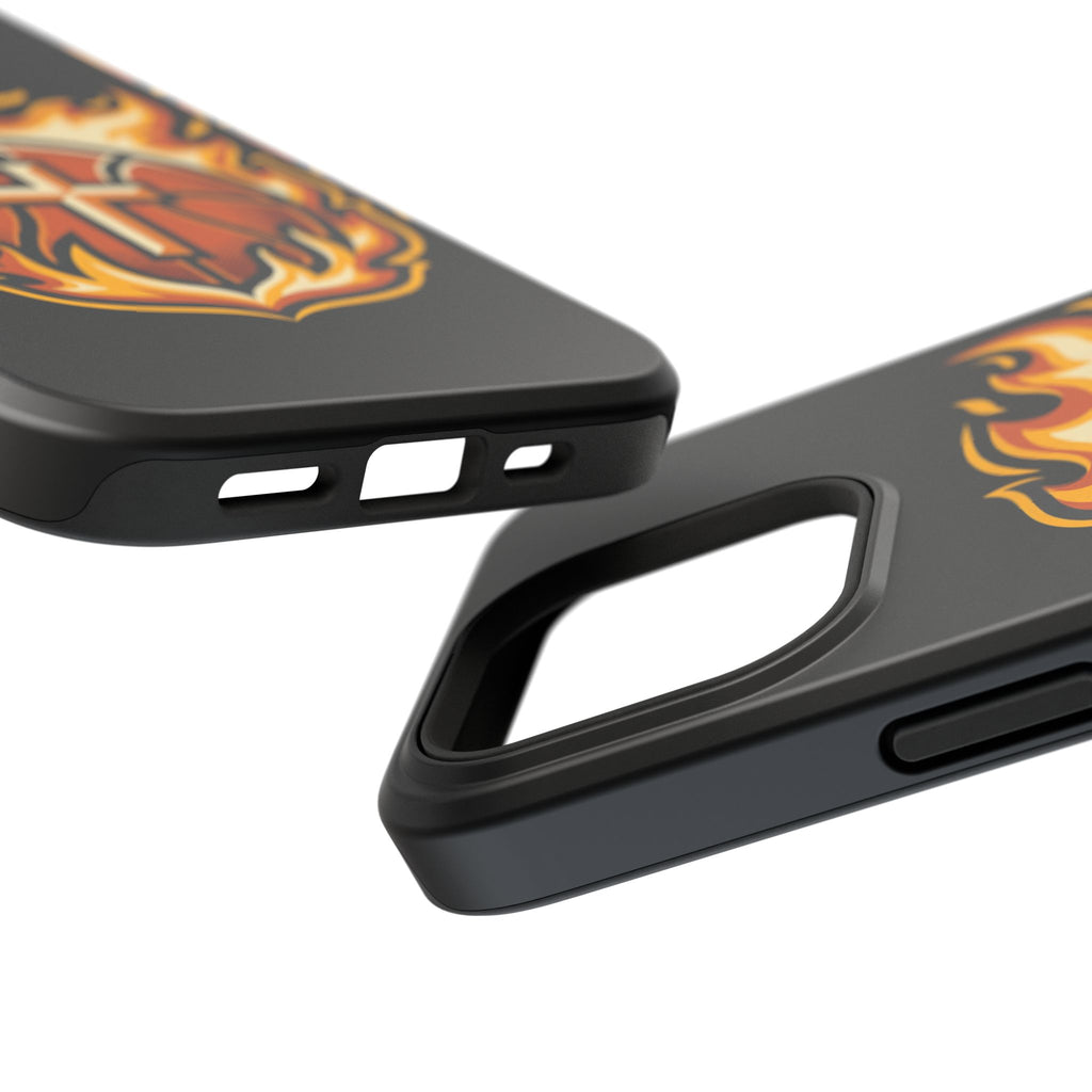 Basketball with cross and fire Impact-Resistant Cases