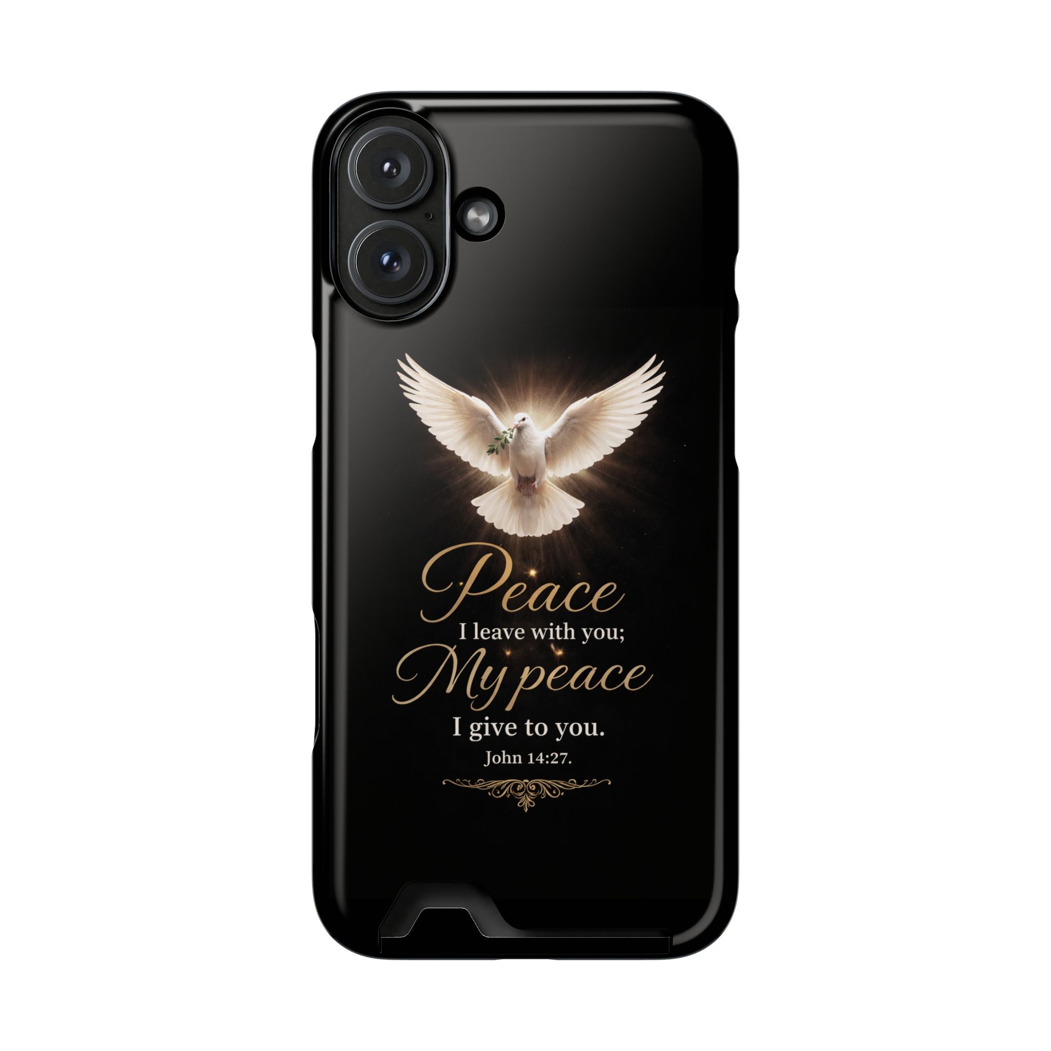 John 14:27 Phone Case With Card Holder
