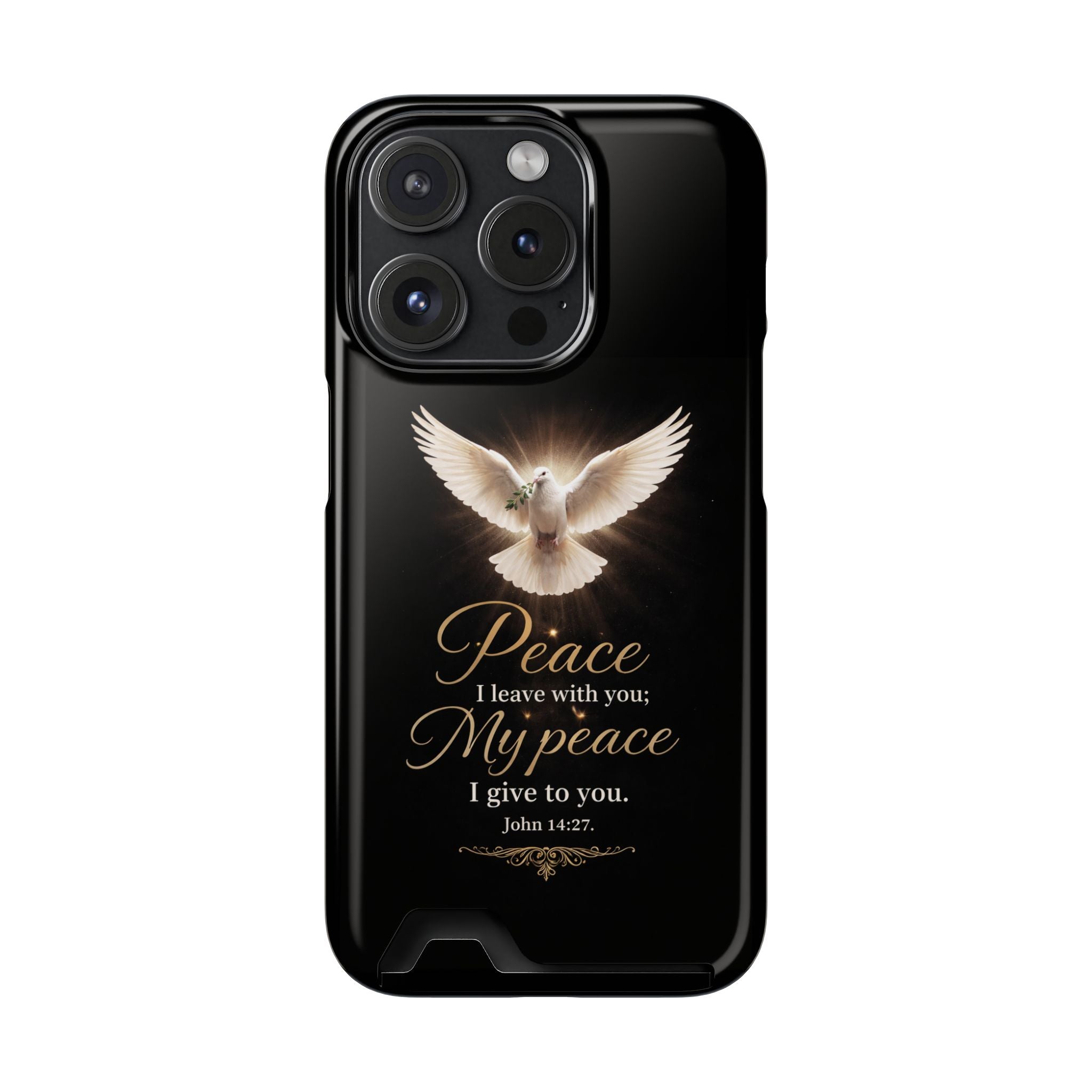 John 14:27 Phone Case With Card Holder