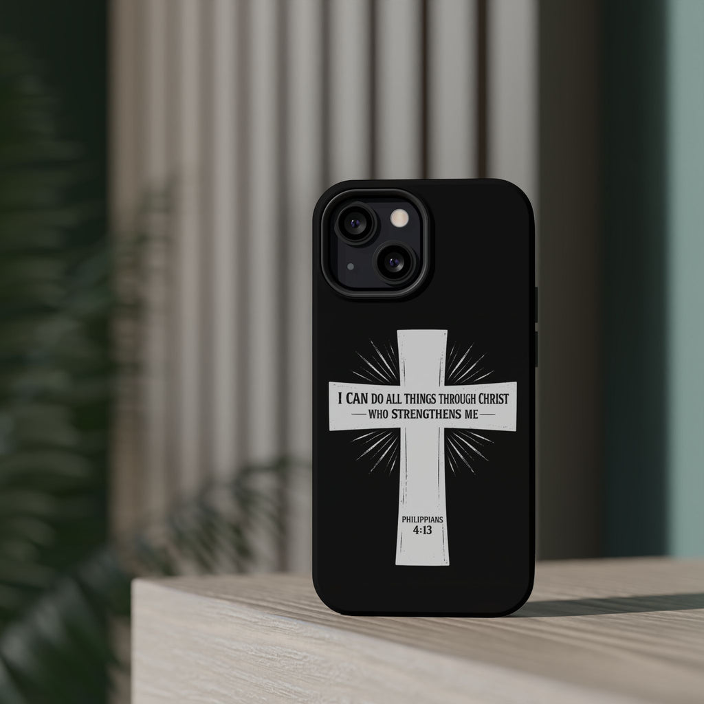 Philippians 4:13 Magnetic Impact-Resistant Cases