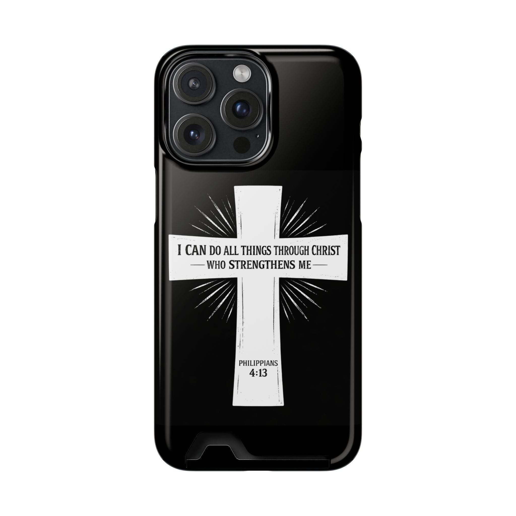 Philippians 4:13 Phone Case (Card Holder)