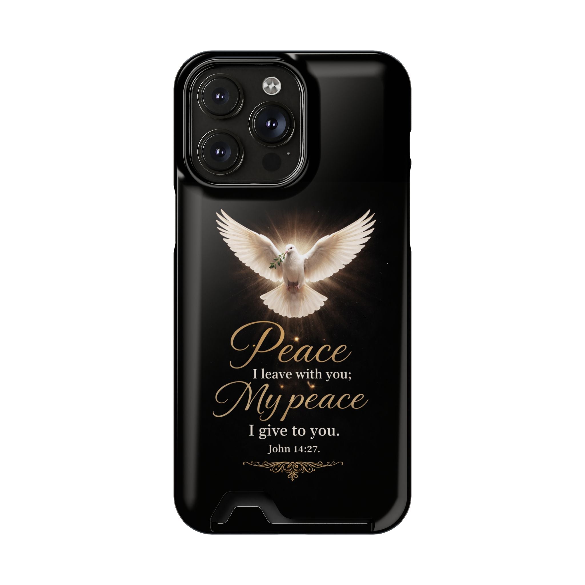 John 14:27 Phone Case With Card Holder