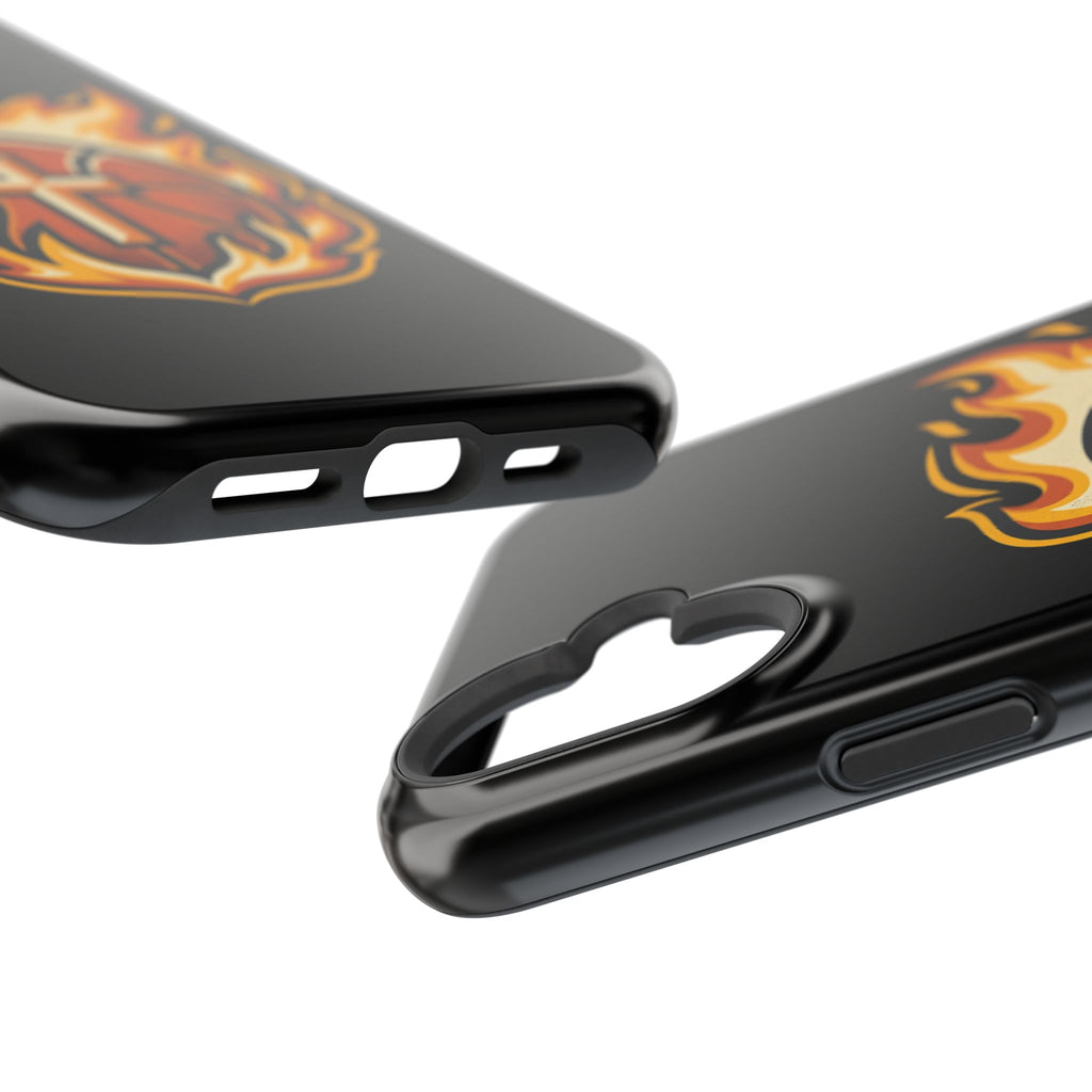 Basketball with cross and fire Impact-Resistant Cases