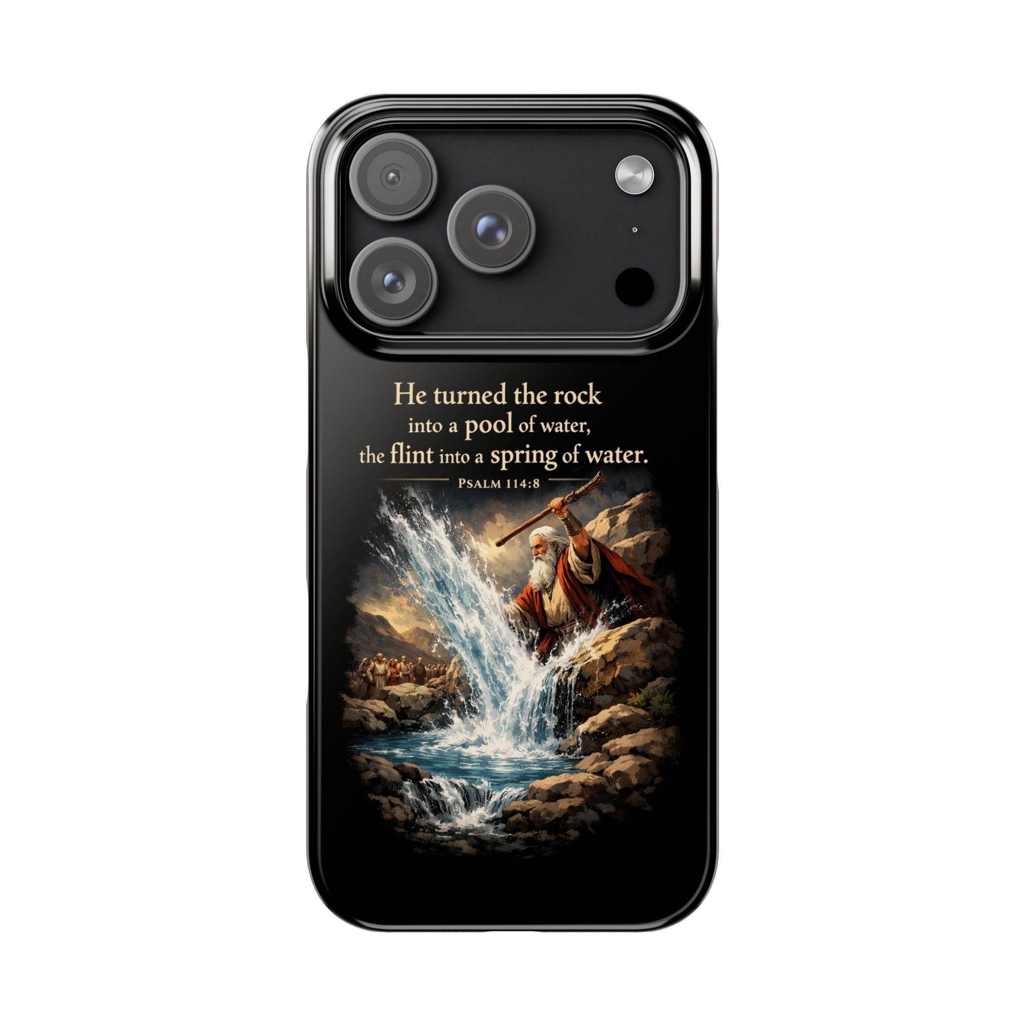 Psalms 114:8 Slim Phone Cases