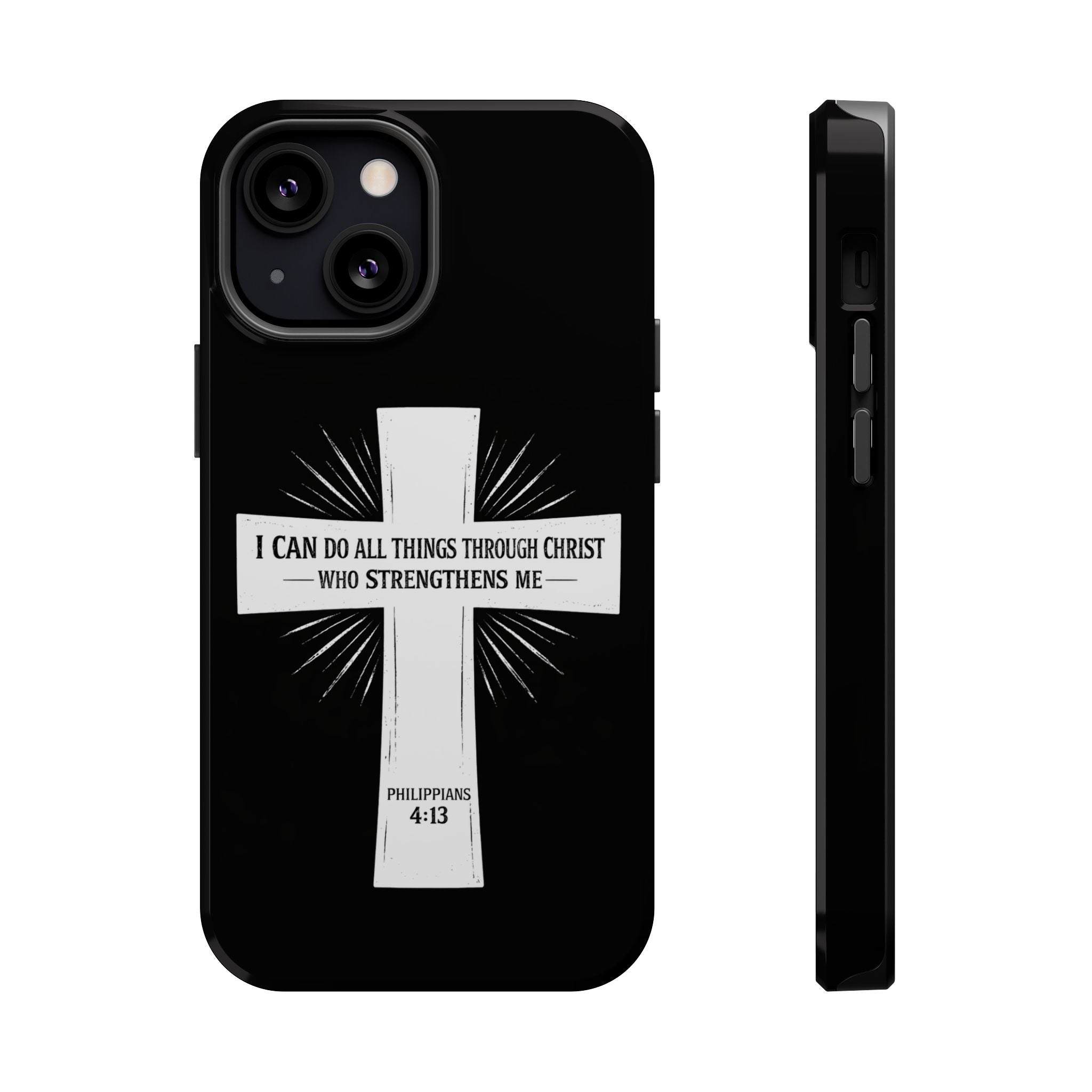 Philippians 4:13 Magnetic Impact-Resistant Cases