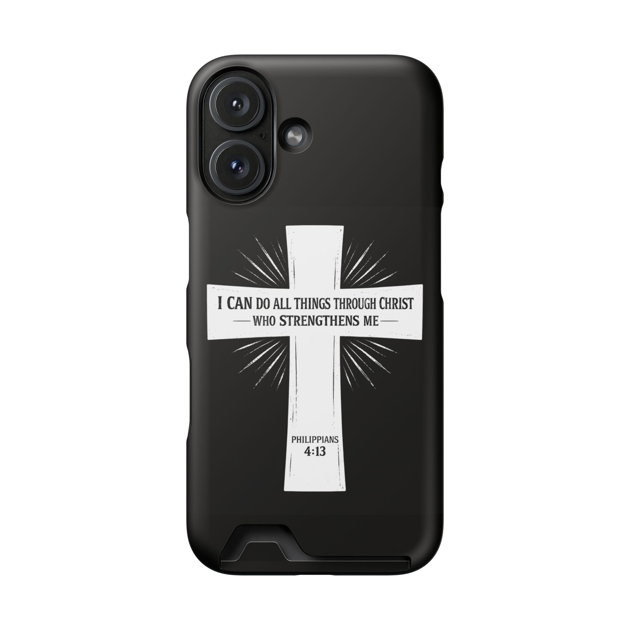 Philippians 4:13 Phone Case (Card Holder)