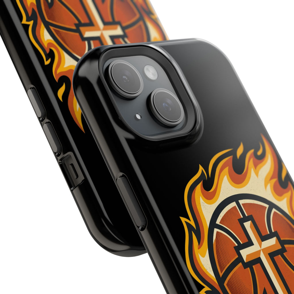 Basketball with cross and fire Impact-Resistant Cases
