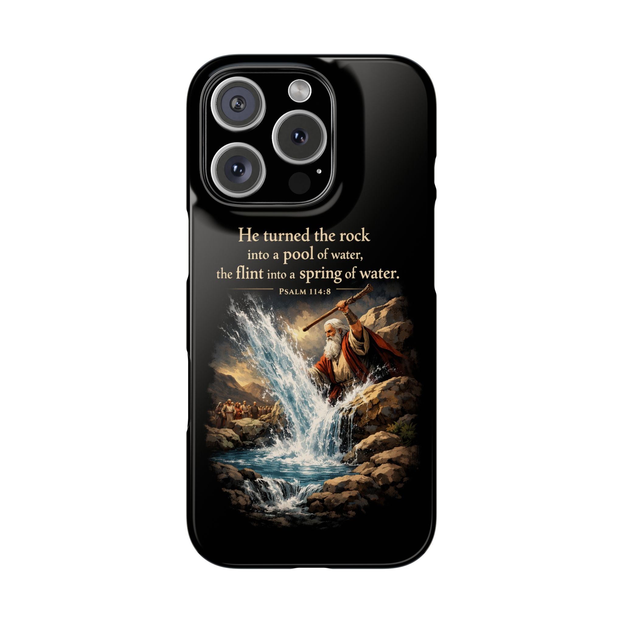 Psalms 114:8 Slim Phone Cases