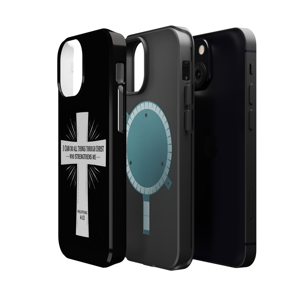 Philippians 4:13 Magnetic Impact-Resistant Cases