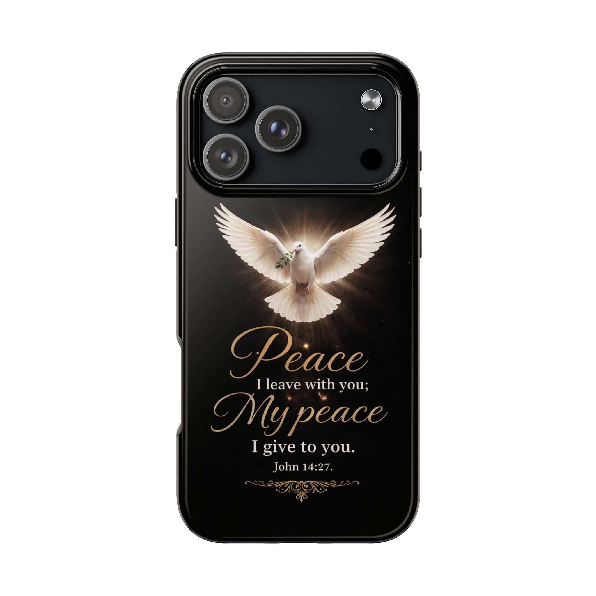 Dove with John 14:27 Tough Phone Cases