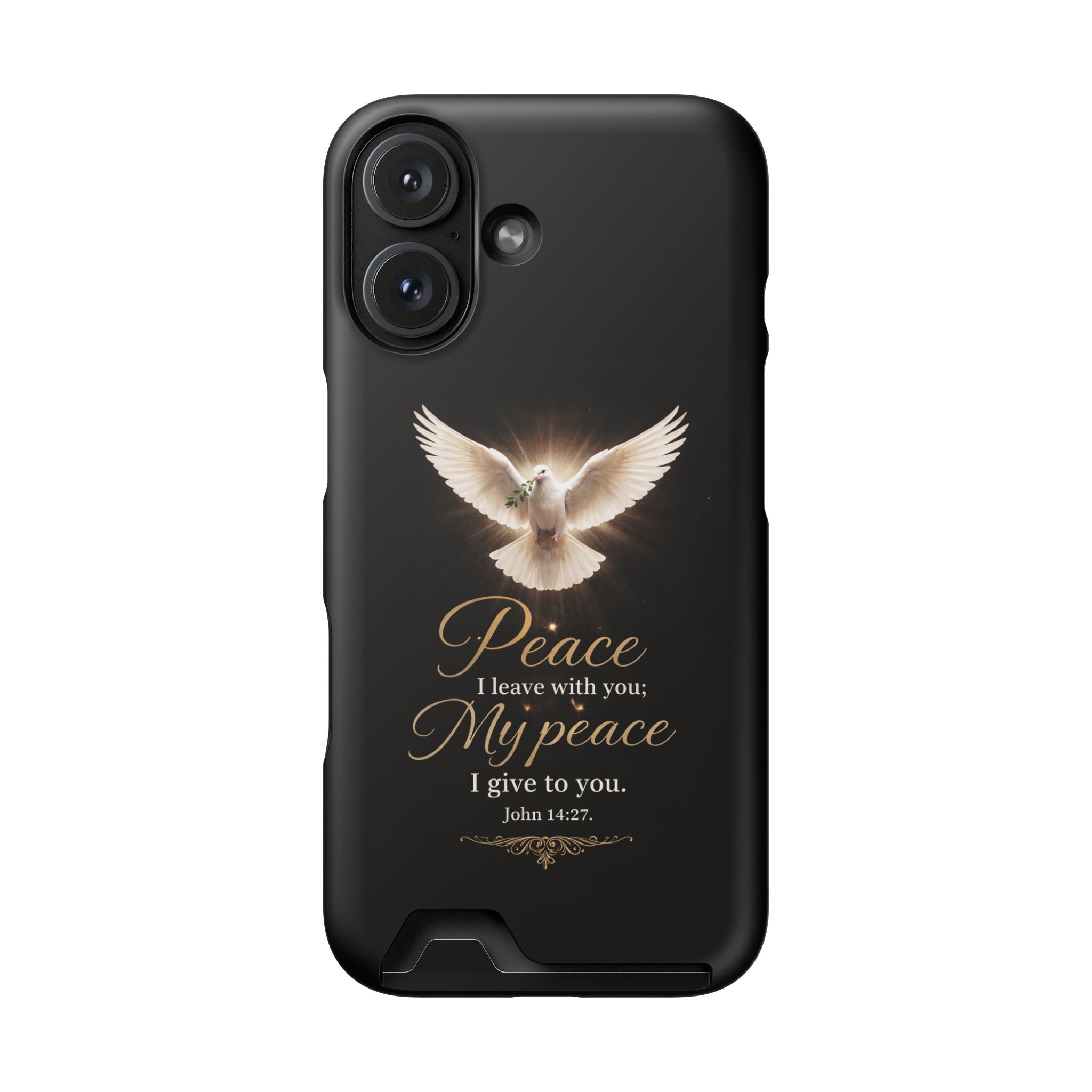John 14:27 Phone Case With Card Holder