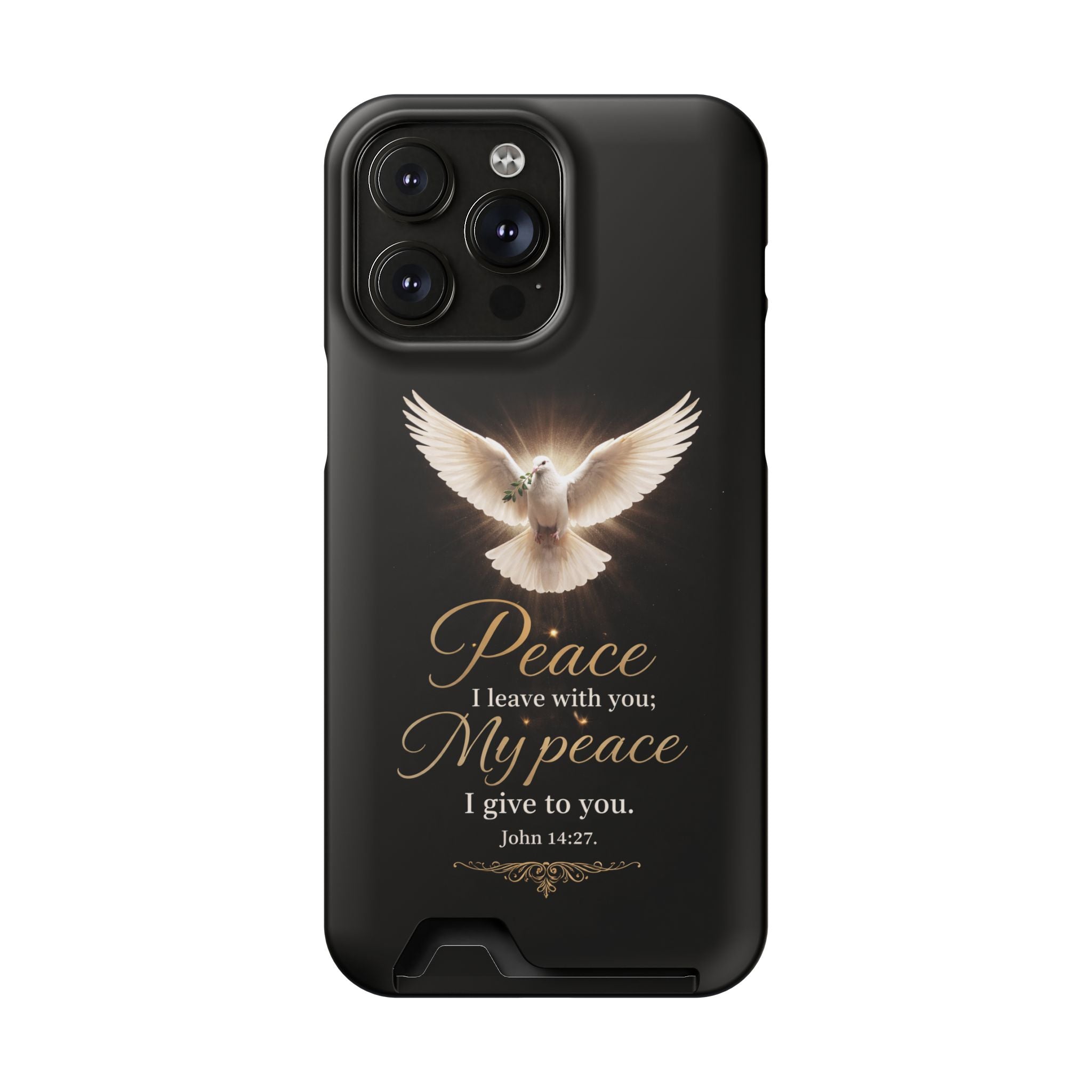 John 14:27 Phone Case With Card Holder