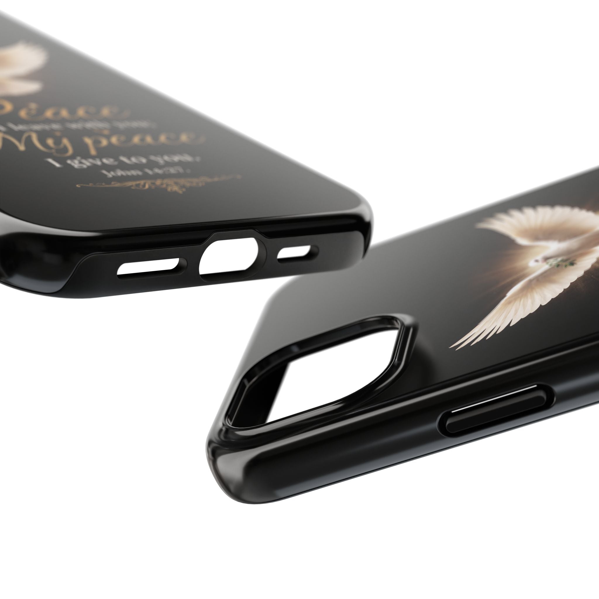 Dove with John 14:27 Tough Phone Cases
