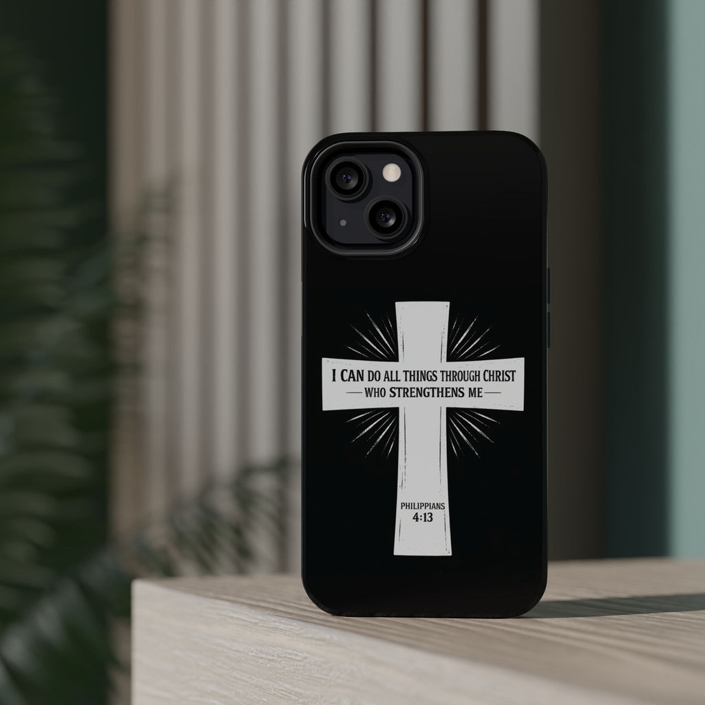 Philippians 4:13 Magnetic Impact-Resistant Cases
