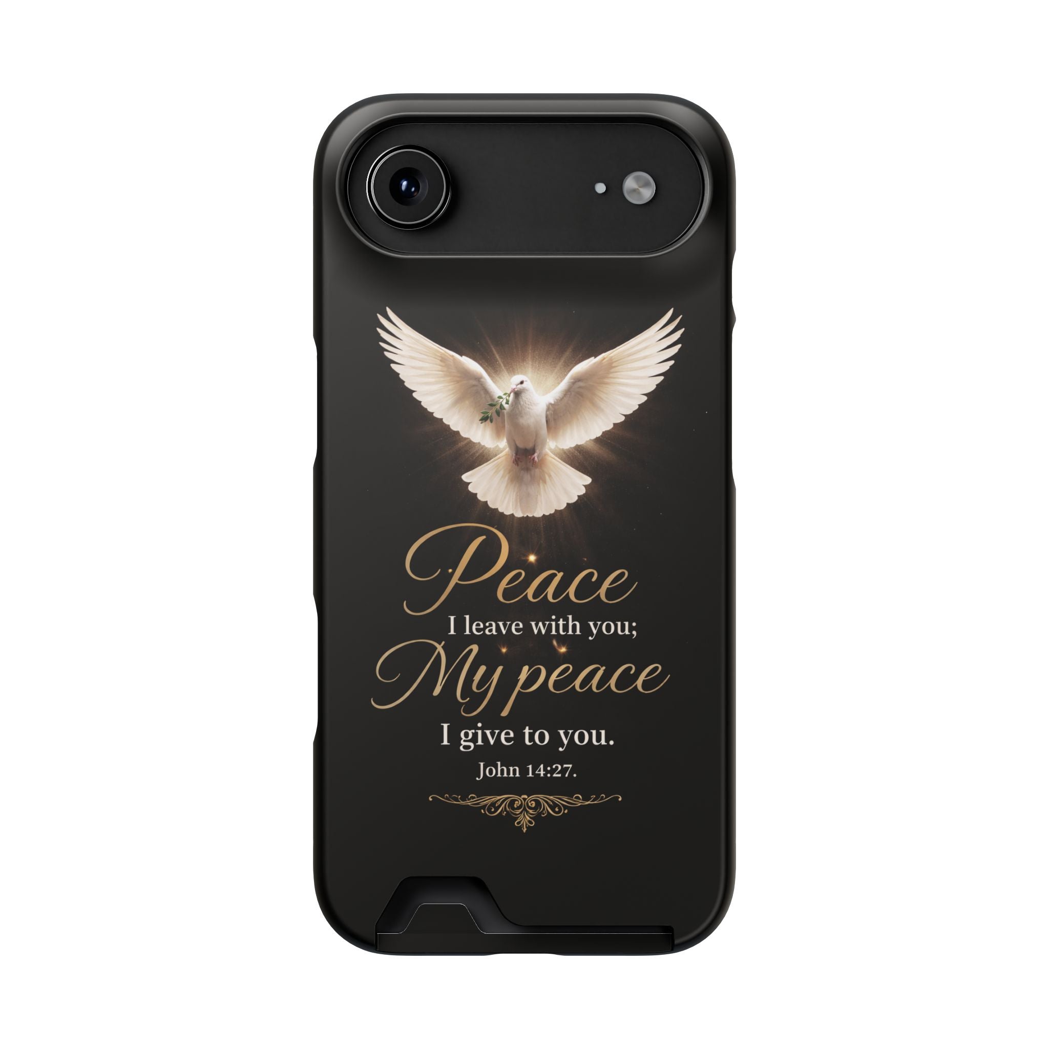 John 14:27 Phone Case With Card Holder